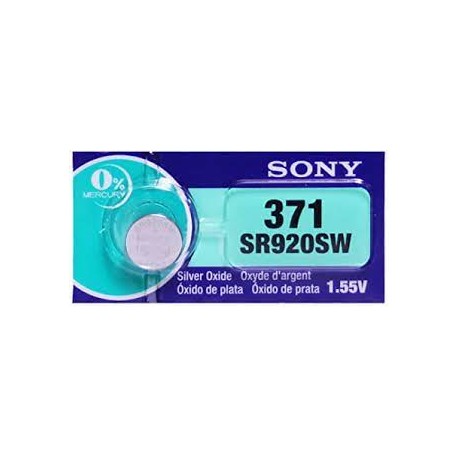 PILA BATERIA DE OXIDO DE PLATA DE 1.55V MODELO  371
