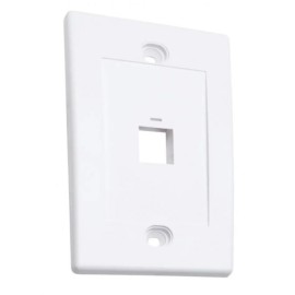TAPA O PLACA DE PARED (FACEPLATE) CON 1 SALIDA  PARA JACK RJ45