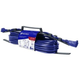 XTENSION ELECTRICA USO RUDO DE 8MTS CALIBRE  16 AZUL DE 3 ENTRADA