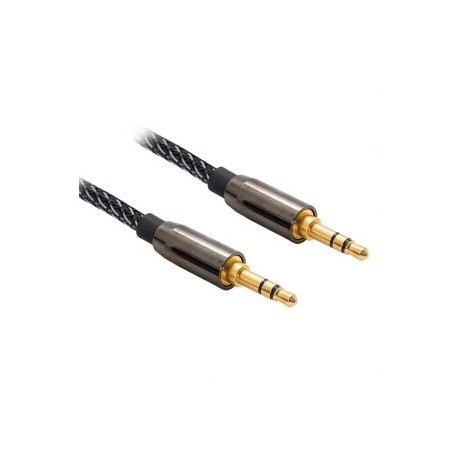 CABLE AUXILIAR DE 3.5 MACHO A 3.5 MACHO 97 cm  TRENSADO.