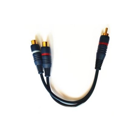 CABLE 1 RCA MACHO A 2 RCA HEMBRAS PARA DIVIDIR  SONIDO DEL DVD HACIA LA TV Y HACIA EL TEATRO EN  CASA