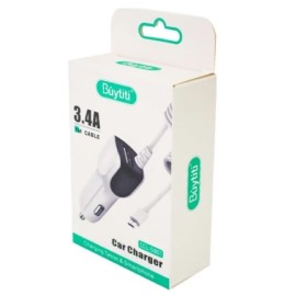 CARGADOR PARA AUTO 1m, 3.4A, V8