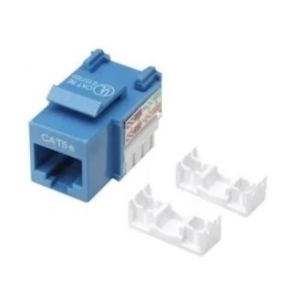 JACK HEMBRA AZUL CAT 5E PARA PLACA O TAPA DE  PARED O SWICHT DE IMPACT
