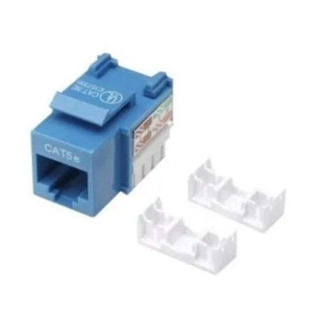JACK HEMBRA AZUL CAT 5E PARA PLACA O TAPA DE  PARED O SWICHT DE IMPACT